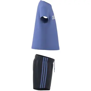 Set di maglietta e pantaloncini in cotone biologico adidas 3-Stripes Essentials Lineage image-4