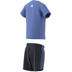 Set di maglietta e pantaloncini in cotone biologico adidas 3-Stripes Essentials Lineage image-6