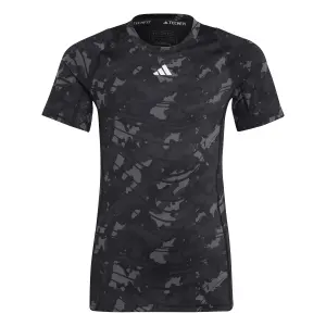 Maglia con stampa mimetica per bambini adidas Aeroready Techfit image-0