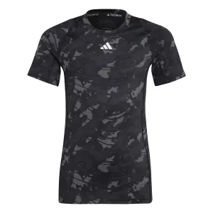 Maglia con stampa mimetica per bambini adidas Aeroready Techfit image-1