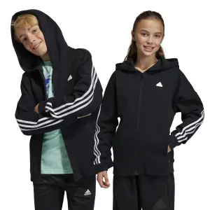 Casaco de fato de treino para criança com capuz e fecho de correr adidas Future Icons 3-Stripes image-2