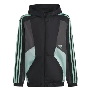 Wasserdichte Jacke Kinderschnitt adidas Colorblock 3-Stripes image-0