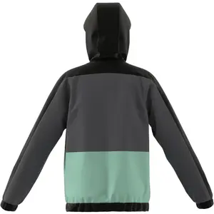 Wasserdichte Jacke Kinderschnitt adidas Colorblock 3-Stripes image-3