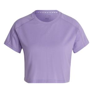 Women's crop logo jersey adidas 3-Stripes Aeroready Train Essentials image-0