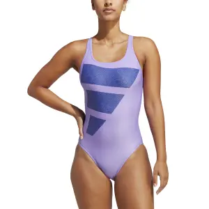 Dames zwempak uit 1 stuk adidas Big Bars Graphic image-1