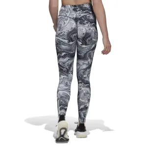 Ciclisti da donna adidas Hyperglam Aeroready Training High-Rise Marble-Print Leggings image-4