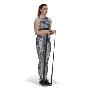 Ciclisti da donna adidas Hyperglam Aeroready Training High-Rise Marble-Print Leggings image-2