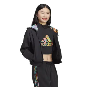 Sweatshirt full zip hoodie for women adidas Graphic image-2
