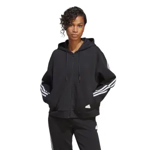 Kapuzen-Trainingsjacke mit Reißverschluss Frau adidas 3-Stripes Future Icons image-1