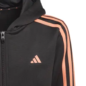 Sweatshirt full zip hooded child adidas Essentials Aeroready 3-Stripes Regular-Fit image-4