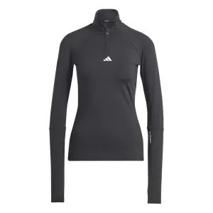Women's 1/4 zip long sleeve jersey adidas Techfit Cold.Rdy image-0