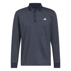 Long-sleeved chiné polo shirt adidas Essentials image-0
