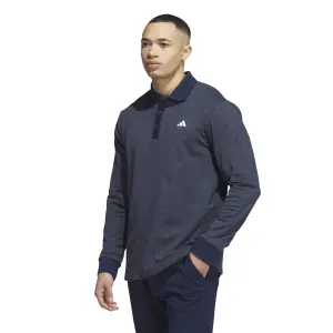 Long-sleeved chiné polo shirt adidas Essentials image-1
