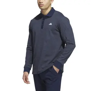 Long-sleeved chiné polo shirt adidas Essentials image-4