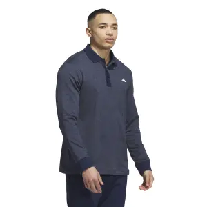 Long-sleeved chiné polo shirt adidas Essentials image-3