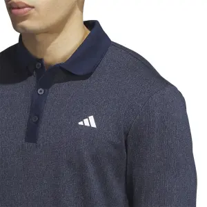 Long-sleeved chiné polo shirt adidas Essentials image-5