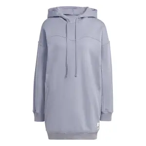 Sweatshirt women's hooded fleece adidas Lounge image-0