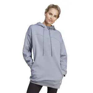 Sweatshirt women's hooded fleece adidas Lounge image-1