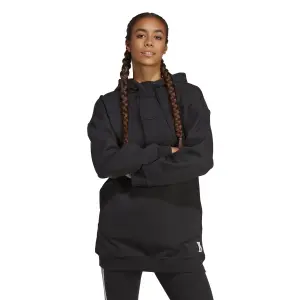Sweatshirt women's hooded fleece adidas Lounge image-1