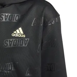 Bluza z kapturem dla dziewczyny adidas Brand Love Gold Debossed image-2