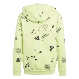 Dziecięca bluza z kapturem full-zip adidas Brand Love Allover Print image-1