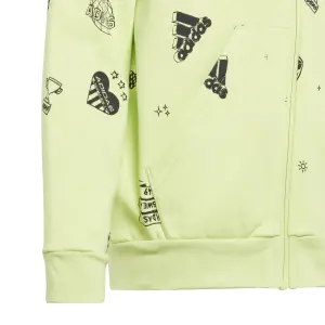 Dziecięca bluza z kapturem full-zip adidas Brand Love Allover Print image-2