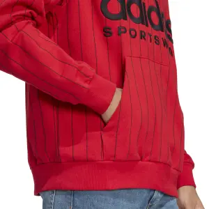 Sweatshirt Kapuzenpullover aus Molton mit feinen Streifen adidas image-6