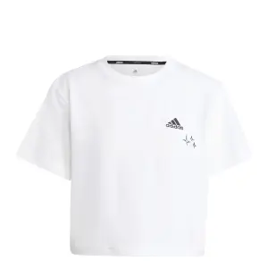 Camiseta crop bordada de mujer adidas Varsity Scribble image-0