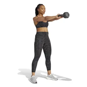 Leggings jacquard Damen adidas Optime TrainIcons 3-Stripes image-2