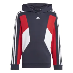Sudadera con capucha para niños adidas 3-Stripes Colorblock image-0