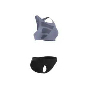 Swimsuit 2 pieces large bars woman adidas image-1