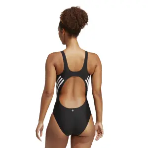 Maillot de bain 1 pièce à 3 bandes femme adidas image-3