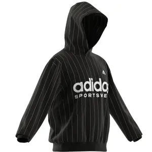 Sweatshirt velo com capuz com riscas finas adidas image-3