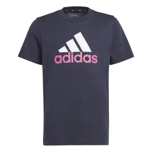 Camiseta bicolor con gran logotipo de algodón adidas Essentials image-0