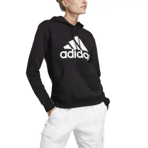 Sweatshirt regular hooded fleece woman adidas Essentials Big Logo image-3