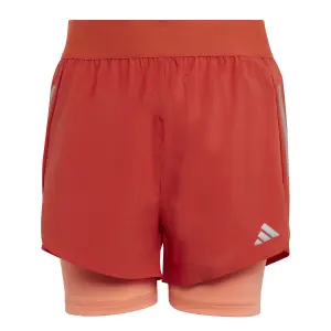Pantalón corto tejido 2 en 1 para niña adidas Aeroready image-1