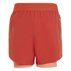 Pantalón corto tejido 2 en 1 para niña adidas Aeroready image-2