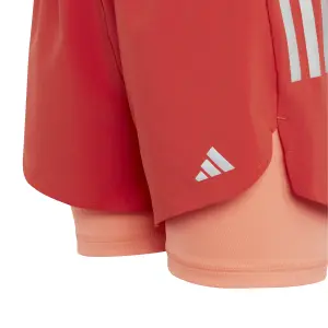 Pantalón corto tejido 2 en 1 para niña adidas Aeroready image-5