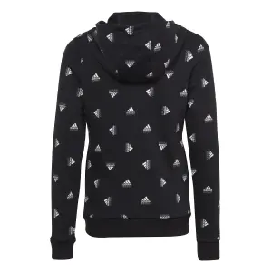 Sweatshirt dziewczęca bluza z nadrukiem z pełnym zamkiem błyskawicznym adidas Brand Love image-1