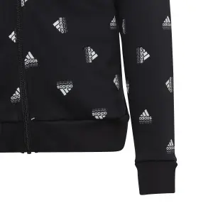 Sweatshirt dziewczęca bluza z nadrukiem z pełnym zamkiem błyskawicznym adidas Brand Love image-3