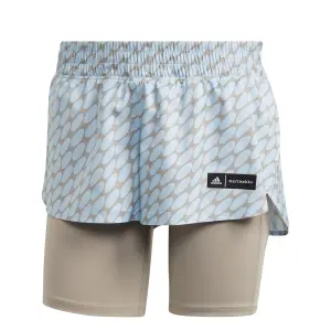 2 in 1 logo shorts for women adidas Marimekko Run Icons 3 Bar Logo image-0