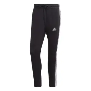 Pantalón de chándal tapered con dobladillo abierto de jersey simple adidas Essentials 3-Stripes image-0