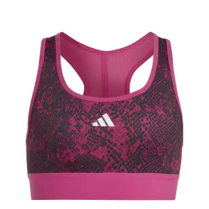 Reggiseno imbottito con stampa animalier per ragazze adidas Aeroready PowerReact image-0
