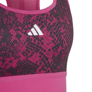 Reggiseno imbottito con stampa animalier per ragazze adidas Aeroready PowerReact image-2
