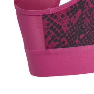 Reggiseno imbottito con stampa animalier per ragazze adidas Aeroready PowerReact image-3