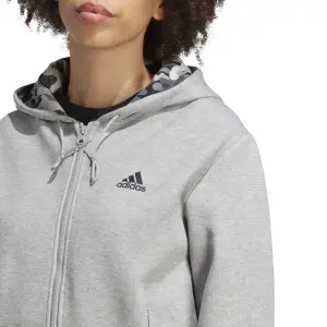 Sweatshirt women's hooded zipper adidas Graphic image-4