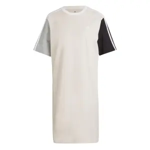 Vestido camisero de punto sencillo para mujer adidas Essentials 3-Stripes Boyfriend image-3