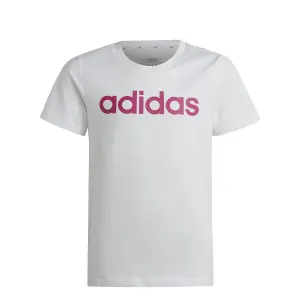 Camiseta de algodón con logotipo para niña adidas Essentials Linear Logo image-0