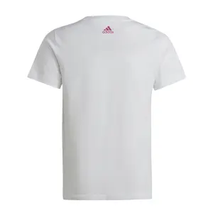 Camiseta de algodón con logotipo para niña adidas Essentials Linear Logo image-1