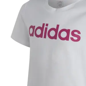 Camiseta de algodón con logotipo para niña adidas Essentials Linear Logo image-2
